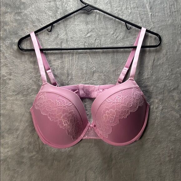 Maidenform Lilac Purple Lace Push-up Underwire Bra Size 38D - Picture 1 of 7